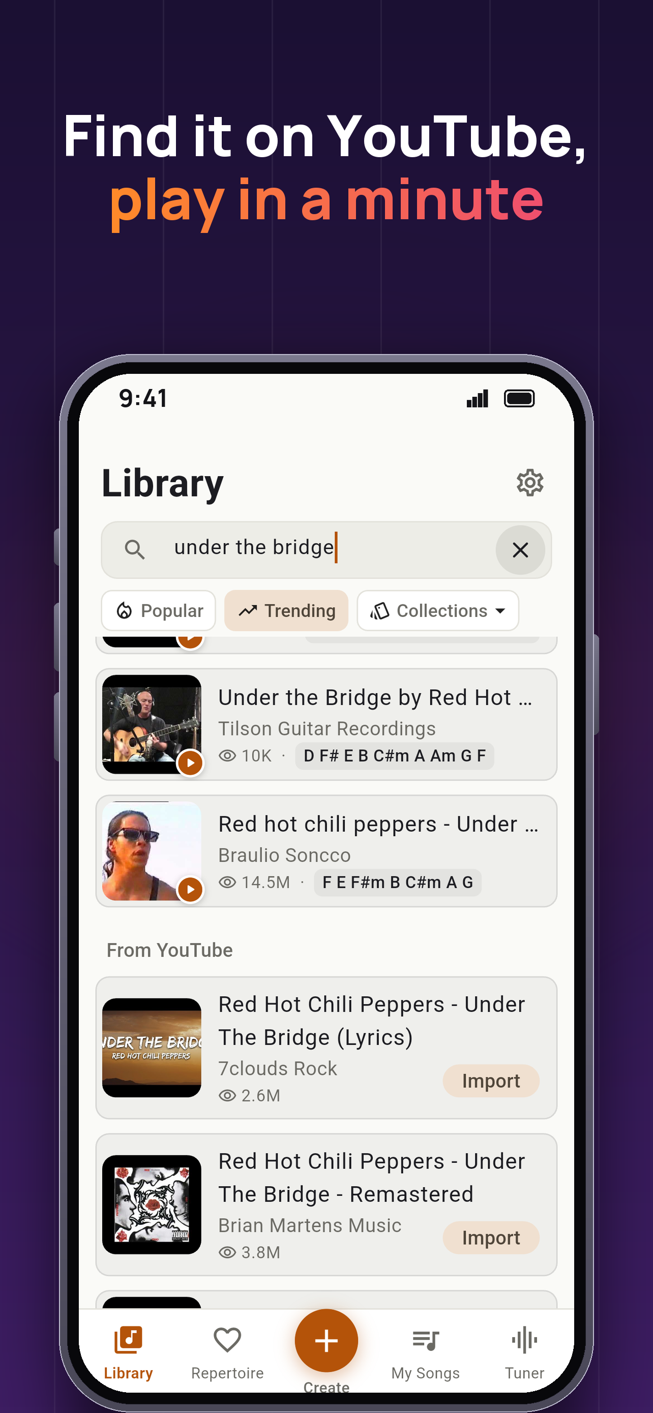Find songs in the Art Guitar library